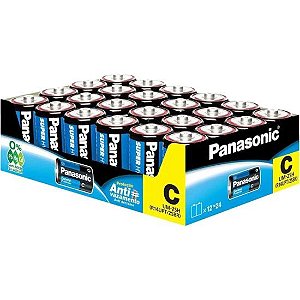 Pilha Zinco 1,5V C UM-2SH (C/24 Pilhas) Panasonic - CX / 24