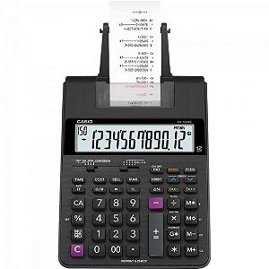 Calculadora Com Bobina Casio HR-100RC 12 Dígitos Bivolt Preta