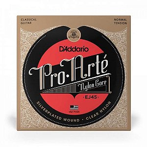 Encordoamento Violão Nylon Tensão Media Pro-Arte Nylon Core EJ45 D Addario