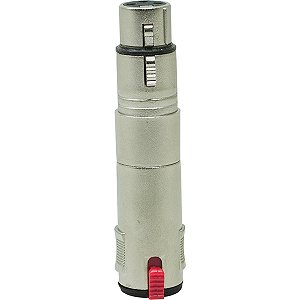 Adaptador Xlr 3 Pin Femea X P10 Femea Stereo Nickel Pct C/10 Loud
