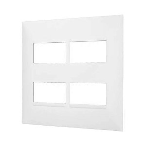 Placa 2+2 Postos Separados 4x4 Branca 618514bc