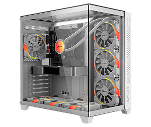 Gabinete Gamer Forcefield Max White Ghost - Gffmaxwg