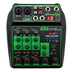 Mesa De Som 6 Canais Bluetooth Com Interface Usb Studio Link 6
