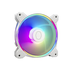 Fan Para Gabinete Masterfan Mf120 Halo 2 Rgb 120mm - Branco - Mfl-b2dw-21np2-r2