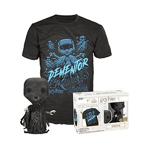Pop! Tees Camiseta E Pop Harry Potter - Dementador (boneco Brilha No Escuro) - Tam - P