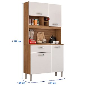 Kit Cozinha Demobile Malta 04 Pts E 01 Gvt - 91401-153