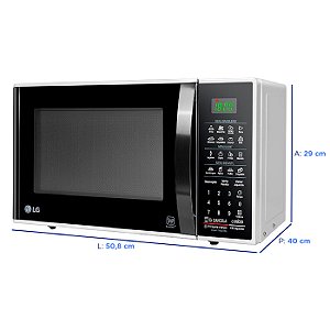 Micro-ondas 30l Lg Easyclean C/ Puxador - Ms3091bc.fwhflgz
