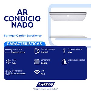 Ar Condicionado Piso Teto 36.000 Btus Carrier Experience Frio - PC / 2