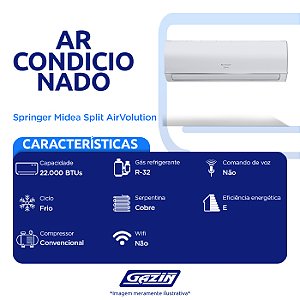 Ar Condicionado 22.000 Springer Midea Airvolution Frio - PC / 2