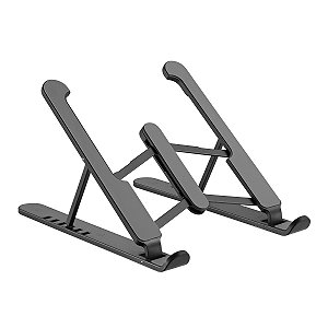 Suporte Para Notebook De Até 15" Dobrável E Com 6 Regulagens Preto - Sn150