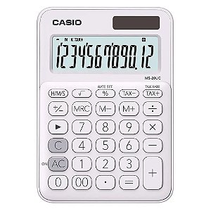 Calculadora De Mesa Casio Branca - Ms-20uc-we-w-dc