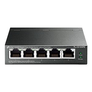 Switch Gigabit Easy Smart 10/100/1000 C/ 5 Portas (sendo 4 Poe) Tl-sg105pe Smb