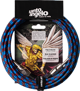 Cabo De Guitarra Angel Tx 0,30mm P10/p10 90º 10ft 3,05m Textil
