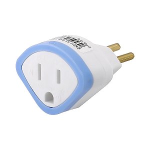 Adaptador Pino Chato 3 Pinos 2p + T 10a/250v Branco Dn1630 - PC / 12