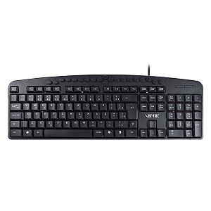 Teclado Usb Multimidia Dynamic 107 Teclas + 20 Teclas Multimidia Abnt2 Resistente à água 1.8m Preto - Dt141