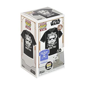 Pop! Tees Camiseta Infantil E Pocket Pop! Star Wars - Stormtrooper - Tam G
