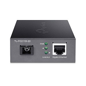Conversor De Midia 20km Wdm Gigabit Tl-fc311b-20 Smb