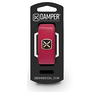 Damper Em Couro E Tag Em Metal Bordo Dsmd04