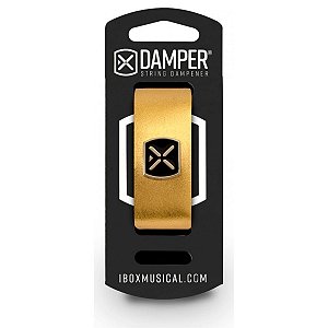 Damper Em Couro E Tag Em Metal Dourado Metalico Dmmd02