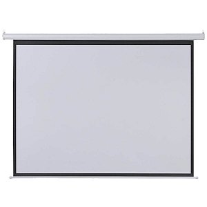 Tela De Projeção Retrátil Elétrica 2,03 X1,52m 100'' Com Controle Remoto Ac350 110v
