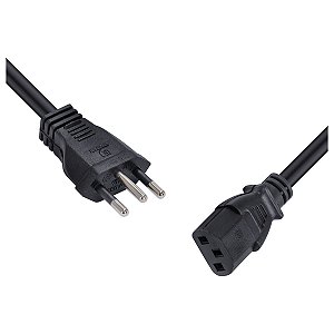 Cabo De Força Tripolar Para Fonte 3x0,75 Mm 250v - 1,2mts (10 Un) - PC / 10