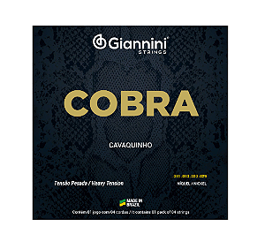 Encordoamento Para Cavaquinho Aço Tensão Pesada Série Cobra Gescp
