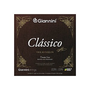 Encordoamento Para Violão Nylon 65/35 Tensão Leve Bronze Prateado Genwpl