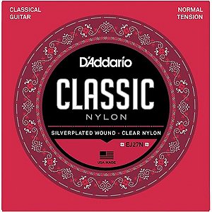 Encordoamento Violão Nylon Tensão Media Student EJ27N D Addario
