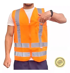 Colete Refletivo LARANJA Fluorescente Epi G-GG-XGG