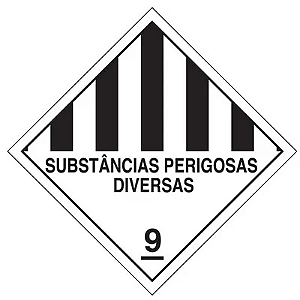 Placa de Simbologia Substâncias Perigosas Diversas 9  33X33