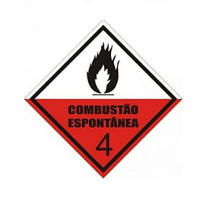 Placa de Simbologia Combustão Espontânea 4