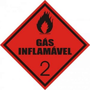 Placa de Simbologia Gás Inflamável 2
