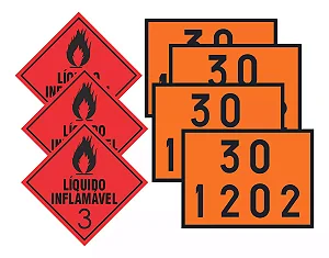 Kit Placas Pvc 2mm Para Transporte De Óleo Diesel - 30 1202