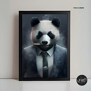 Quadro Decorativo - Panda De Terno - 1 Unidade