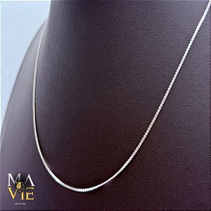 Corrente feminina 45 cm prata pura 925