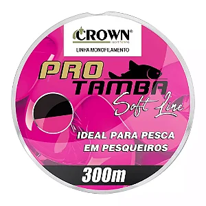 LINHA MONOFILAMENTO CROWN PRO TAMBA SOFT LINE ROSA 300M