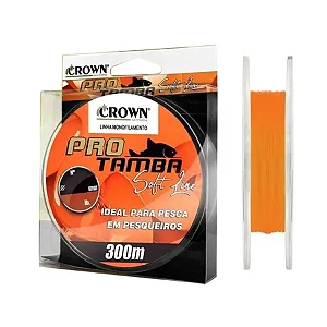 LINHA MONOFILAMENTO CROWN PRO TAMBA SOFT LINE LARANJA 300M