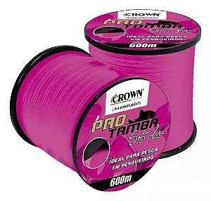 LINHA MONOFILAMENTO CROWN PRO TAMBA SOFT LINE ROSA - 600M