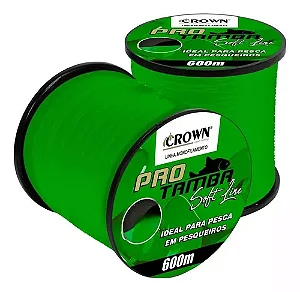 LINHA MONOFILAMENTO CROWN PRO TAMBA SOFT LINE VERDE - 600M