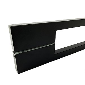 Puxador Twin Aço Inox Preto 40 cm