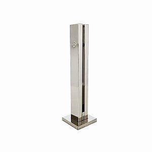 Coluna Torre Pinça Aço Inox 30 cm para Vidro