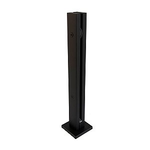 Coluna Torre Pinça Aço Inox Preta 40 cm para Vidro