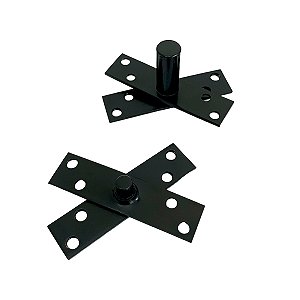 Dobradiça Pivotante Preto Para Portas de Até 150 kg