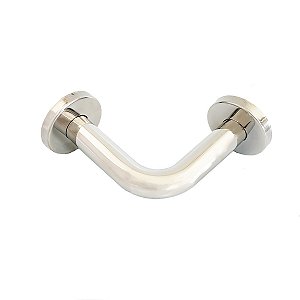 Barra de Apoio Canto Em Aço Inox Polido 15 cm