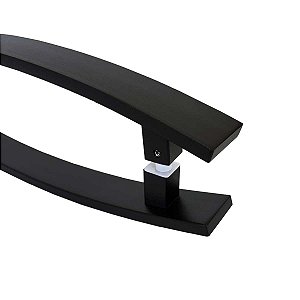 Puxador Curvo Aço Inox Preto 40 cm