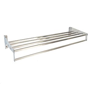 Toalheiro de Parede em Aço Inox Escovado 80 cm