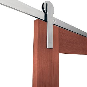 Kit Para 2 Portas De Correr Trilho 3m Alumínio Polido