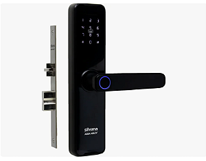 Fechadura Digital Sdd300 Silvana Assa Abloy Preta Senha Tag Biometria