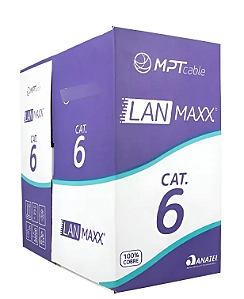 Cabo De Rede Mpt Lan Maxx Cat6 Utp Cmx 305m