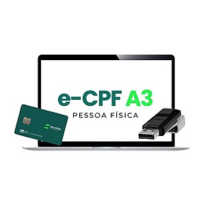 Certificado Digital Sispass Ibama e-CPF A3 3 Anos de Validade